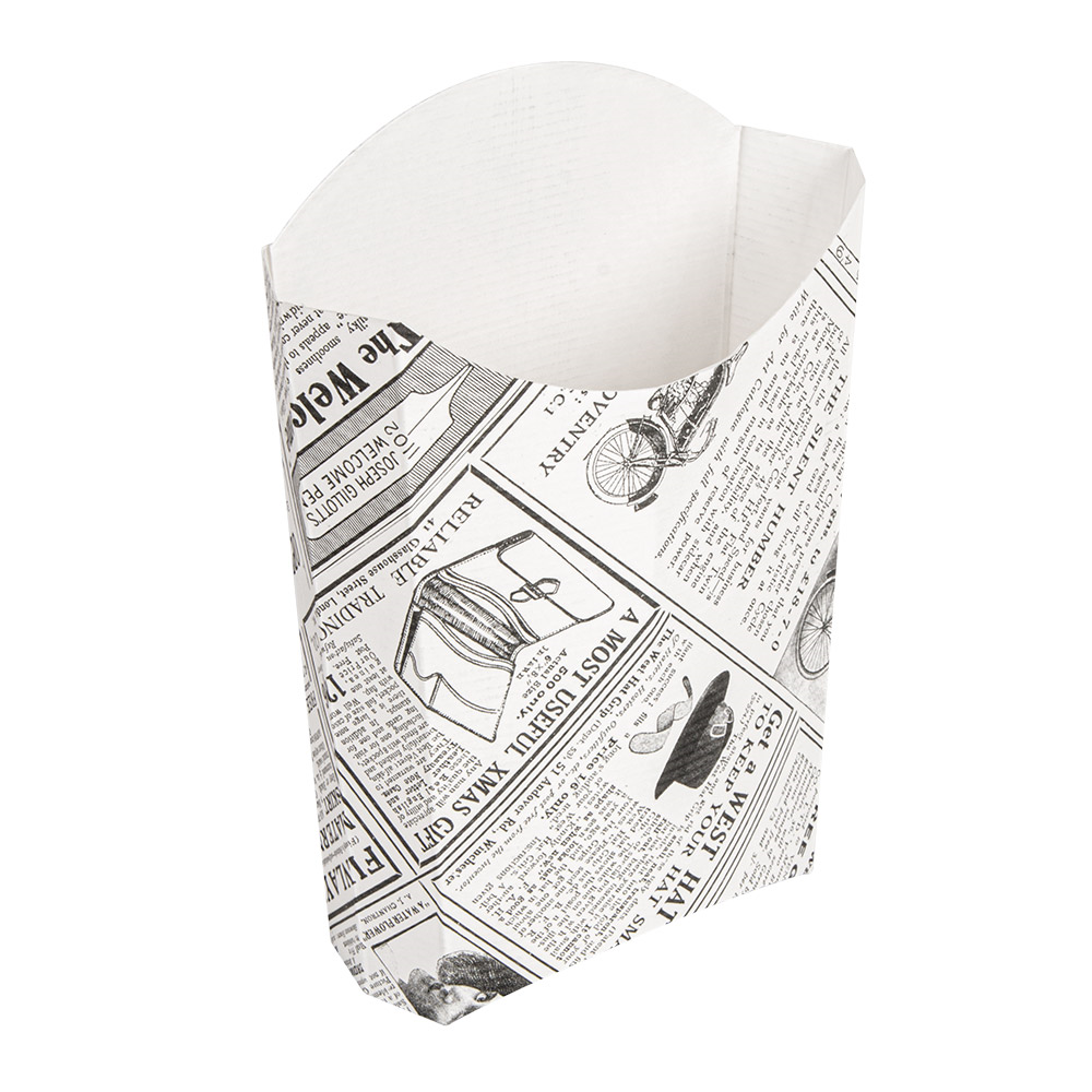234.39-SCATOLINE PER FRITTI JUMBO 'THEPACK' TIMES 165 G 13,5x8,5x16 CM BIANCO CARTONE NANO-MICRO (200 u.)