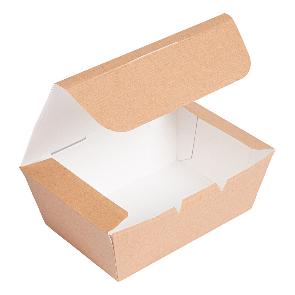 235.12-SCATOLE "LUNCH BOX" COPPERCHIO 'THEPACK' 500 ML (16 oz) 14x9,7x5 CM NATURALE CARTONE NANO-MICRO (60 u.)