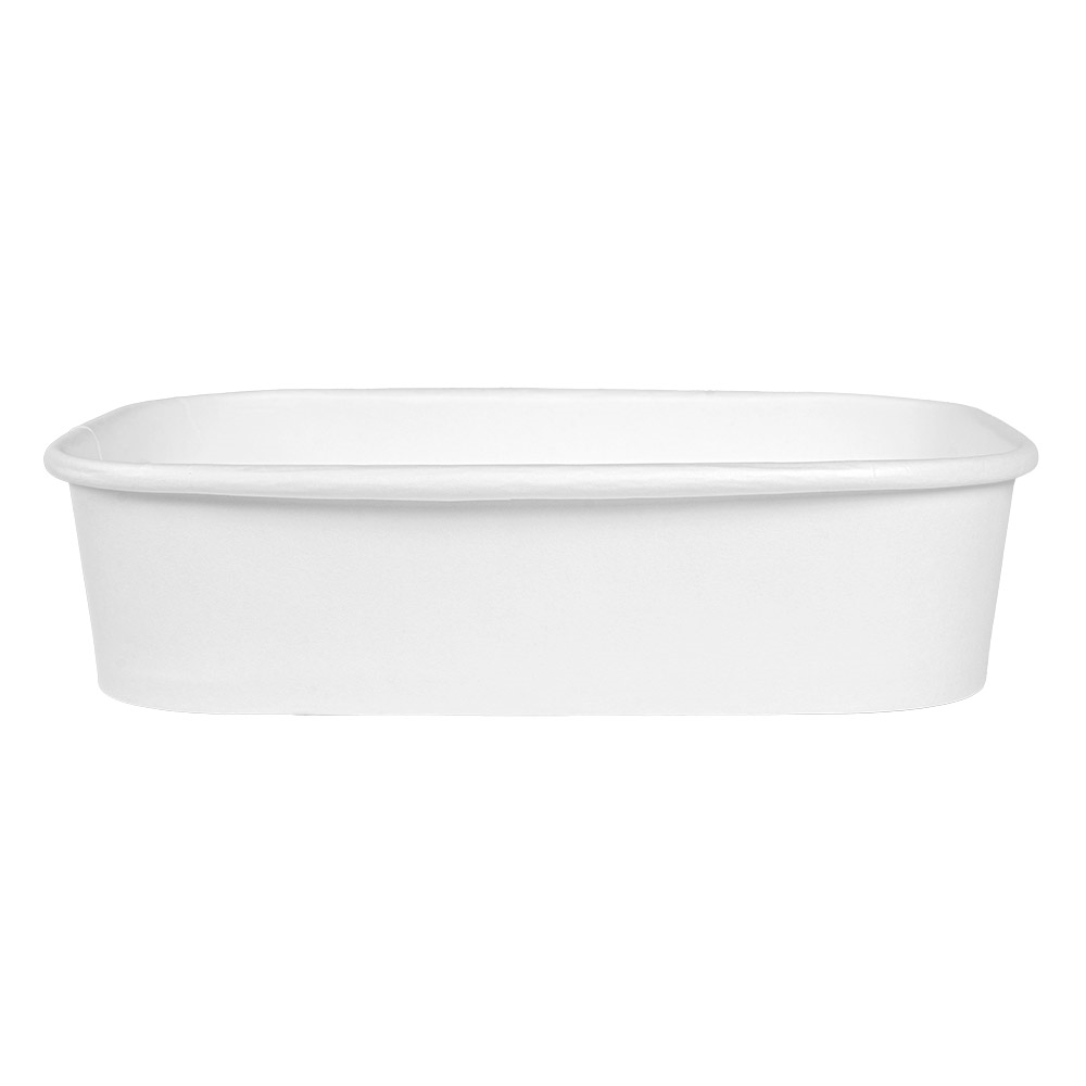 266.26-CONTENITORI RETTANGOLARI  500 ML 320 + 26 PE G/M2 17,3x12,3x4,1 CM BIANCO KRAFT (50 u.)