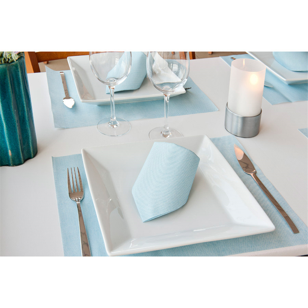 194.86-TOVAGLIETTE DRY COTTON 55 G/M2 30x40 CM TURCHESE AIRLAID (200 u.)