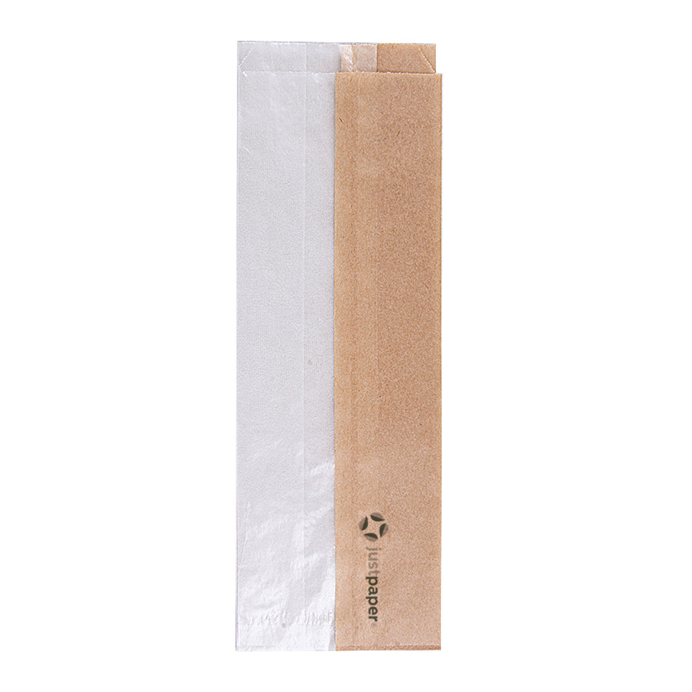 231.15-SACCHETTI PER SANDWICHES CON FINESTRA ECO 'JUST PAPER' REGULAR 40 G/M2 9+5,5x26 CM NATURALE PERGAMANA ANTIGRASSI (250 u.)