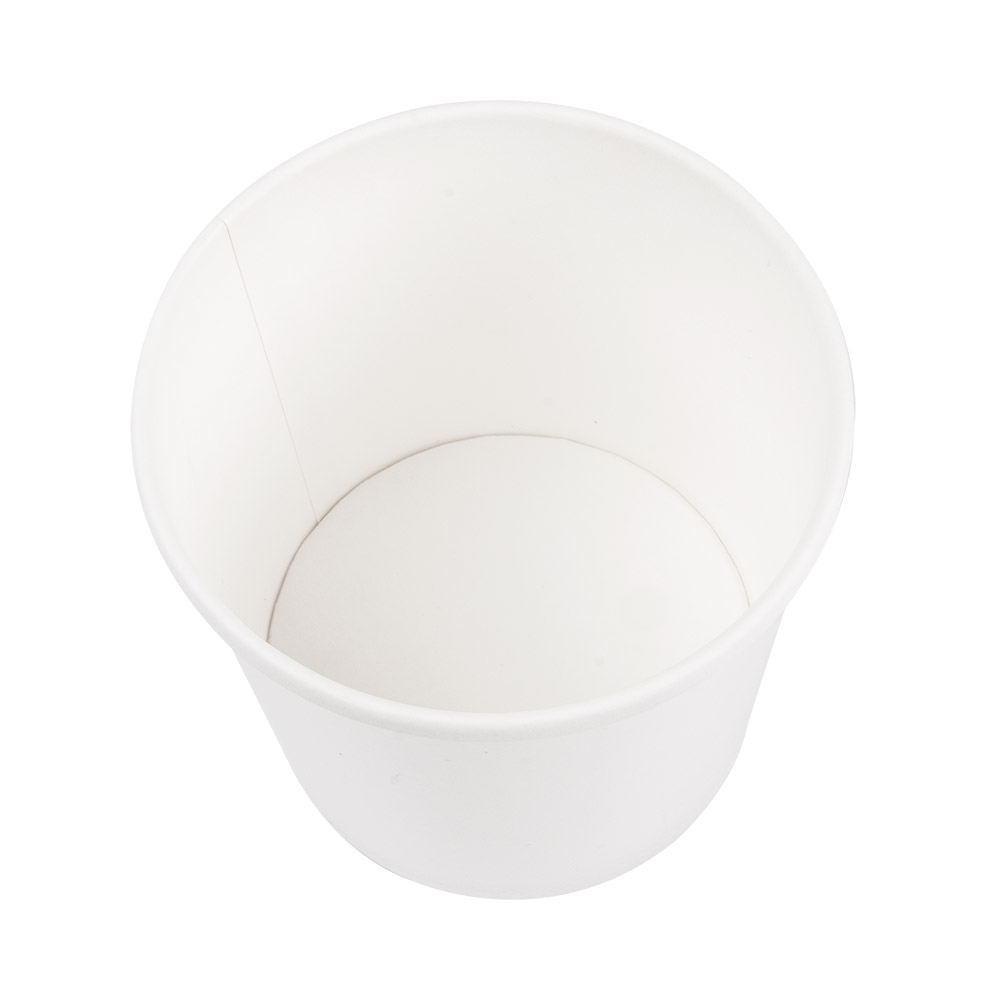 226.41-CONTENITORI CON COPERCHI 780 ML - 26 oz 330 + 18 PE G/M2 Ø11,7/9,2x11 CM BIANCO CARTONE (25 u.)