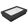256.02-SCATOLINE+COPERCHI CON FINESTRA 'THEPACK' 1300 ML 21x14x5 CM NERO CARTÓN NANO-MICRO + PP + OPP (25 u.)