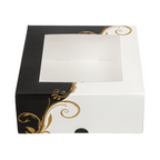 204.69-SCATOLE PER PASTICCERIA CON FINESTRA 'THEPACK' CLASSIC  18x18x7,5 CM BIANCO CARTONE NANO-MICRO (50 u.)