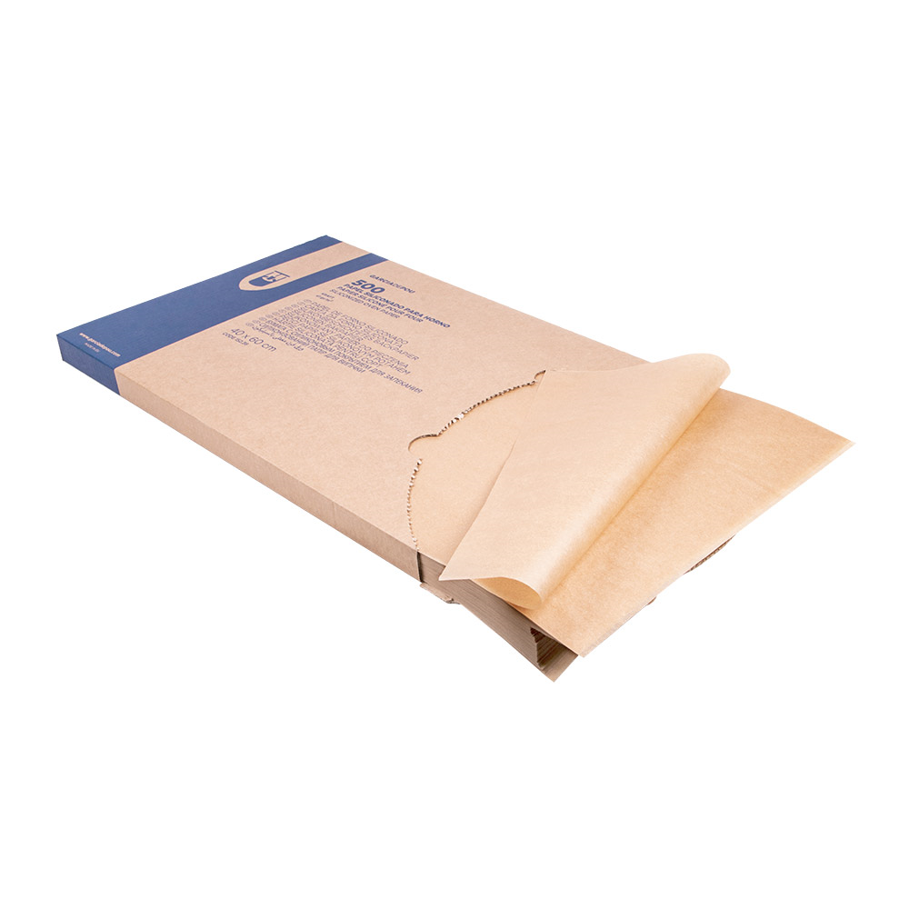 152.36-CARTA DA FORNO SILICONATA  41 GR/M2 40x60 CM MARRONE SILICONE PAPER (500 u.)