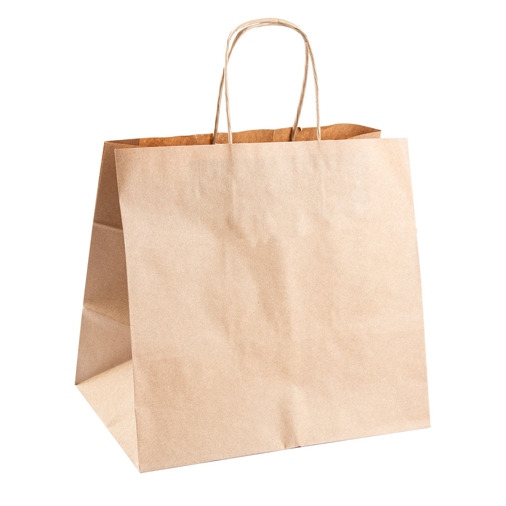 167.11-BORSE SOS TRAITEUR CON MANICI  80 G/M2 26+17x24 CM NATURALE KRAFT (250 u.)