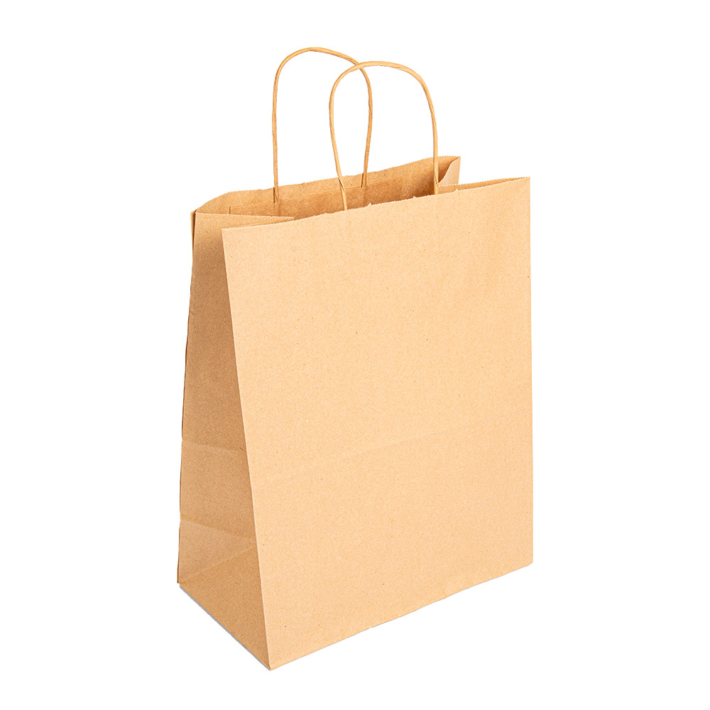 109.20-SACCHETTI SOS CON MANICI  80 G/M2 26+14x32 CM NATURALE KRAFT (250 u.)