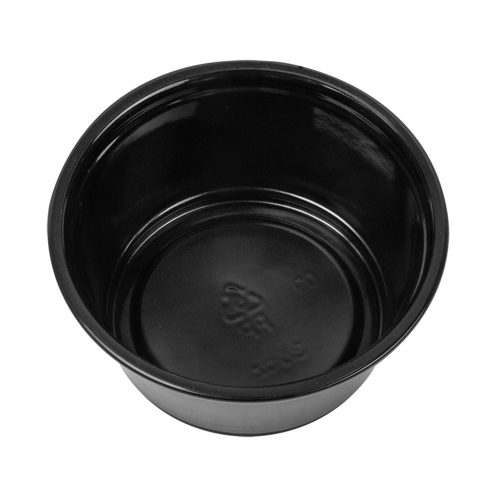 130.16-TERRINA PICCOLA PER MICROONDE 100 ML Ø7,4x3,5 CM NERO PP (125 u.)