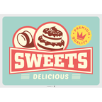 275.16-TOVAGLIETTE VINTAGE - ICE CREAM & SWEETS 70 G/M2 31x43 CM QUATRICOMIA CELLULOSA (500 u.)