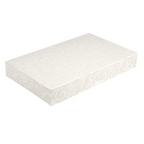 256.54-SCATOLE CATERING, PIANA 'THEPACK' DAMASCO  42x28x6 CM BIANCO CARTONE NANO-MICRO (50 u.)