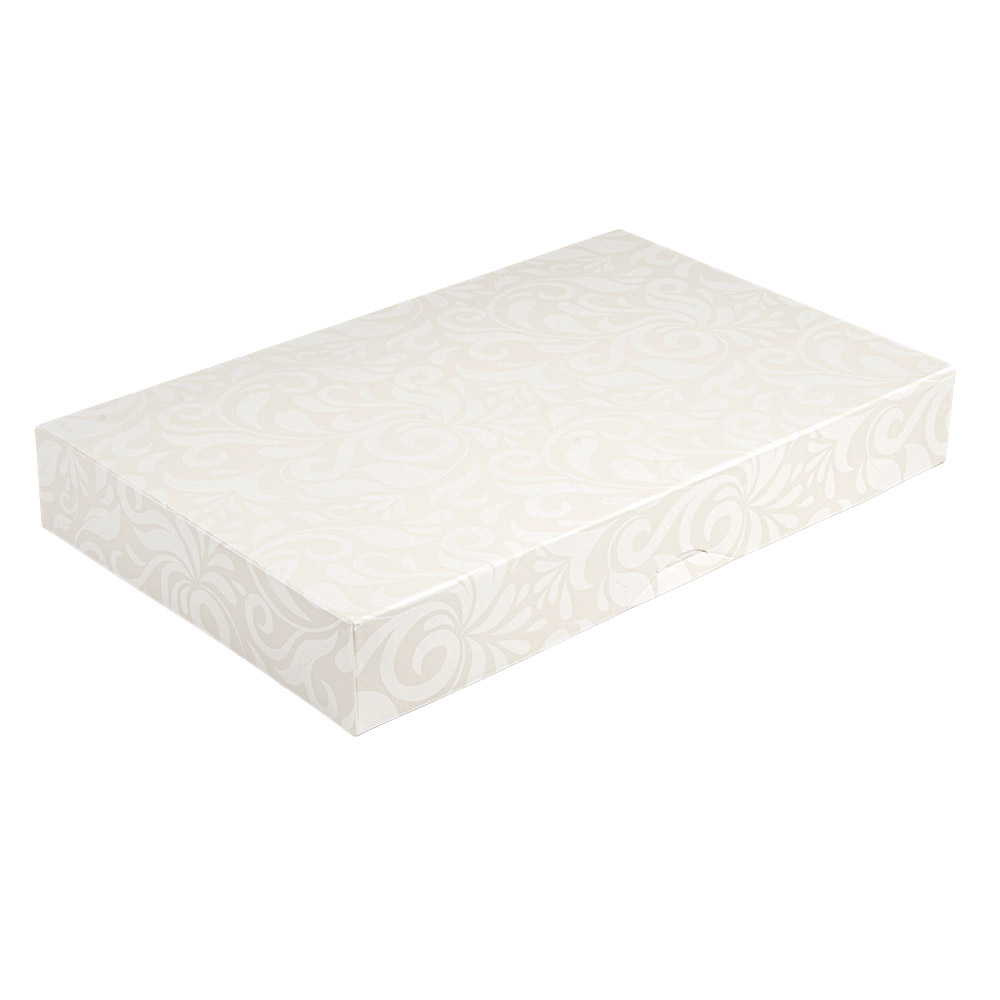 256.54-SCATOLE CATERING, PIANA 'THEPACK' DAMASCO  42x28x6 CM BIANCO CARTONE NANO-MICRO (50 u.)