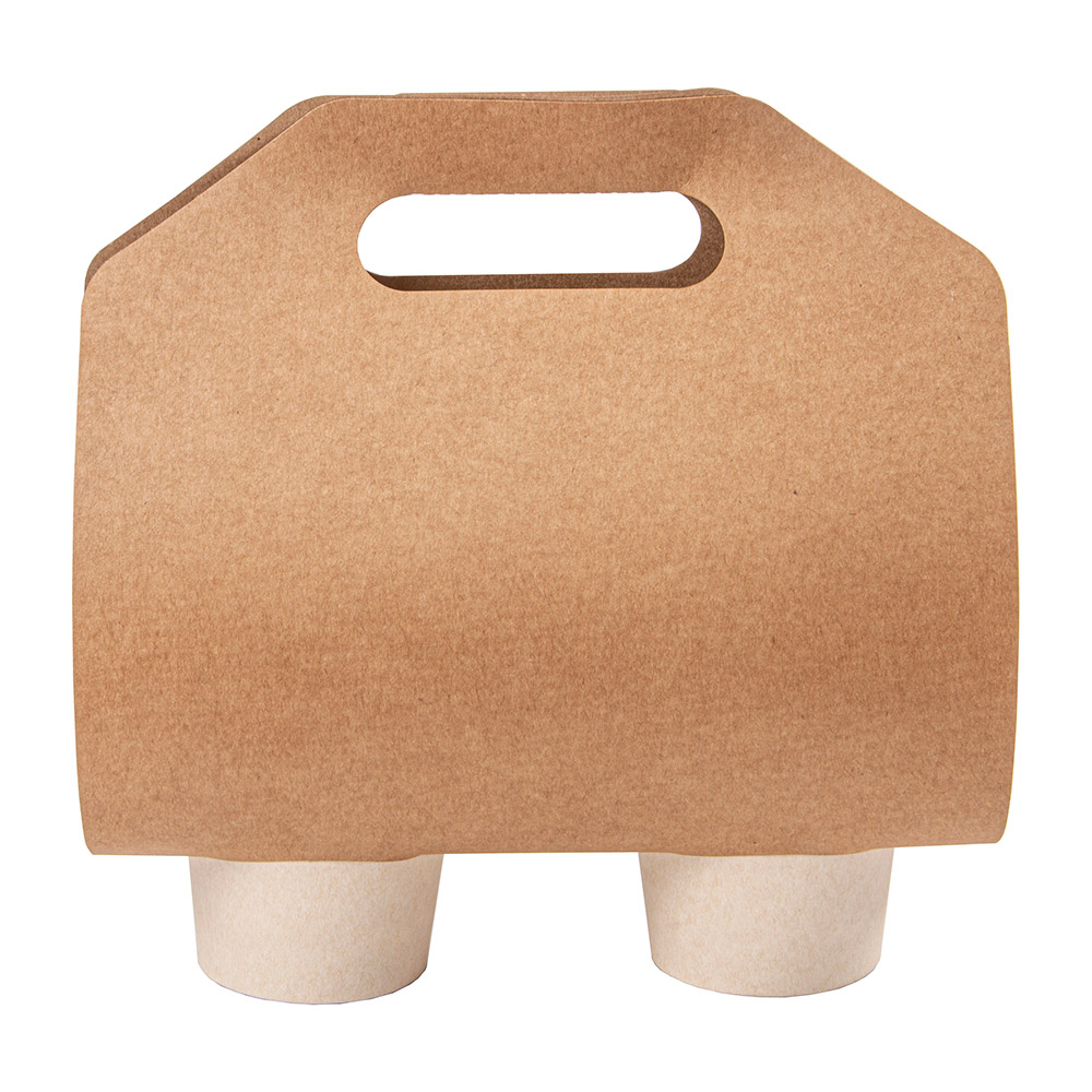 225.57-PORTABICCHIERI, 2 BICCHIERI  275 G/M2 46,5x22,5 CM NATURALE KRAFT (100 u.)