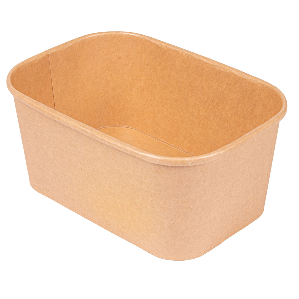 254.35-CONTENITORI RETTANGOLARI  1000 ML 320 + 26 PE G/M2 17,3x12,3x7,5 CM NATURALE KRAFT (50 u.)