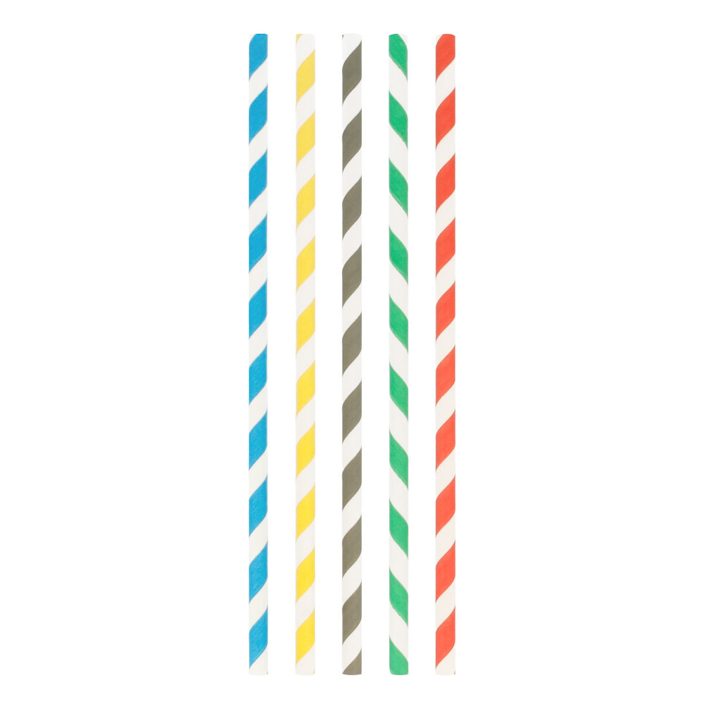 232.91-CANNUCCE A STRISCE AVVOLTE 'PAPER'  Ø0,80x23,5 CM COLORI VARIE CARTA (100 u.)