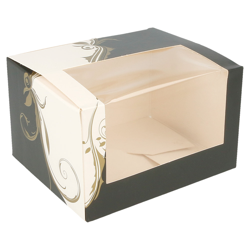 204.74-SCATOLE PER PASTICCERIA CON FINESTRA 'THEPACK' CLASSIC  11x13x8 CM BIANCO CARTONE NANO-MICRO (50 u.)