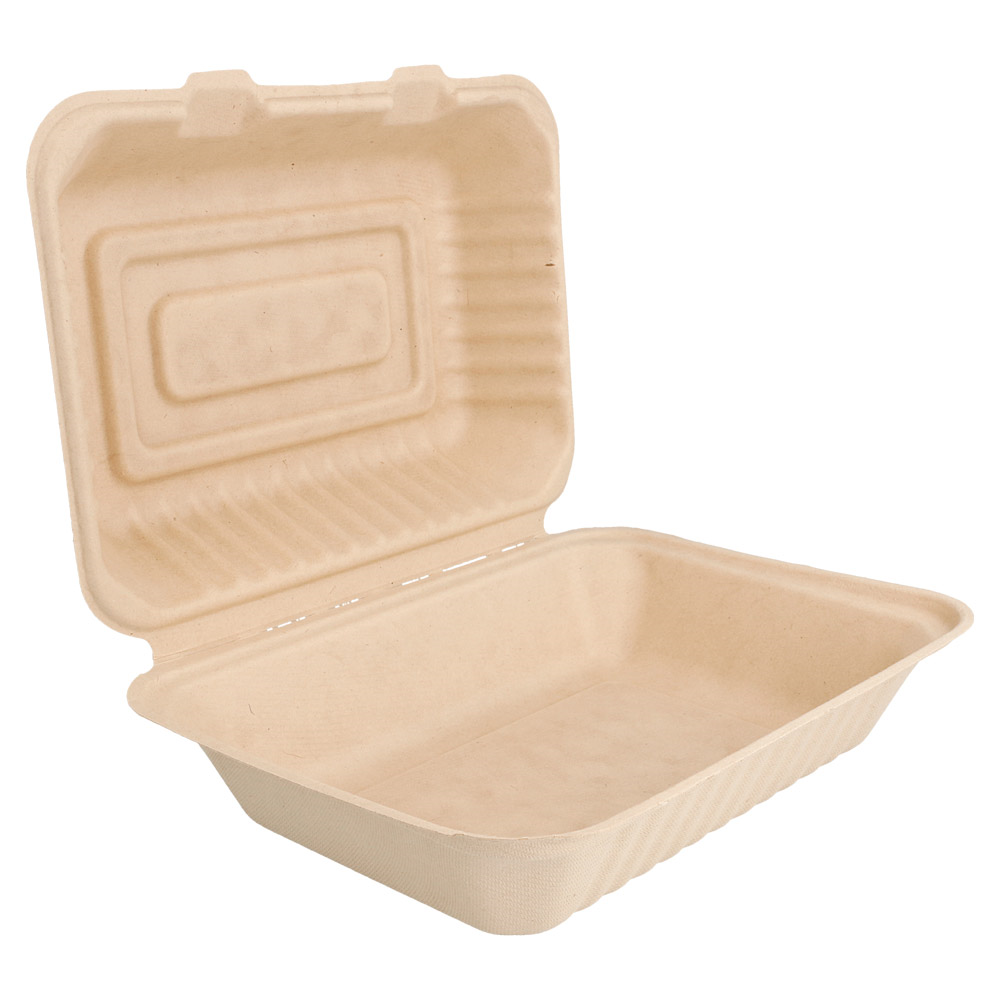 212.82-CONTENITORI 'BIONIC' 1 L 16,5x22,5x6,4 CM NATURALE BAGASSA (50 u.)
