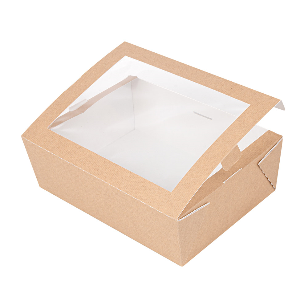 253.65-SCATOLE CON FINESTRA 'THEPACK' 1980 ML 19,8x14x6,4 CM NATURALE CARTONE NANO-MICRO + OPP (25 u.)