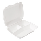 253.74-CONTENITORI 3 SCOMPARTI 'BIONIC' 950 ML 23x18x7,3 CM BIANCO BAGASSA (50 u.)