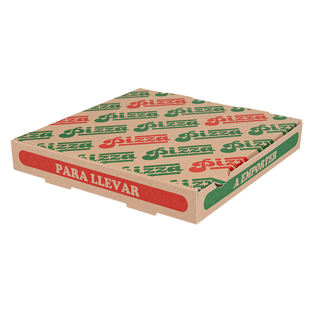235.33-SCATOLA PIZZA   26x26x3,8 CM NATURALE CARTONE A MICROCANALI (100 u.)