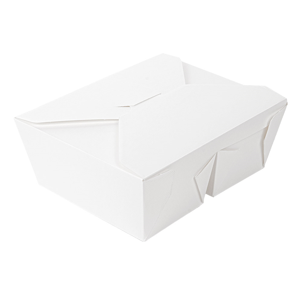 258.52-SCATOLE AMERICANE 2 SCOMPARTI 'THEPACK' 675 + 675 ML 15,2x12,1x6,5 CM BIANCO CARTONE NANO-MICRO + PP (50 u.)