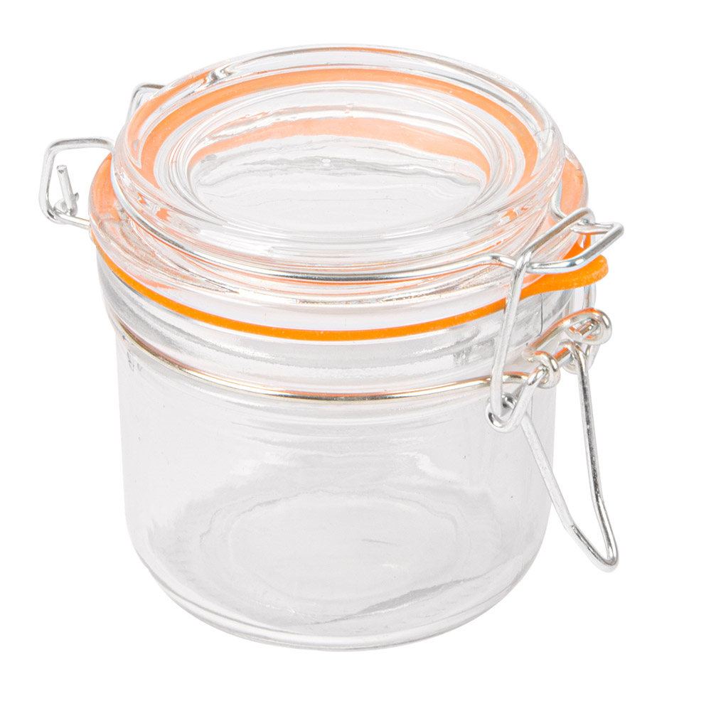 198.27-VASETTO CONSERVE + CHIUSURA CLIP WAKI GLASS 200 ML Ø 8,3x8,5 CM TRASPARENTE CRISTAL