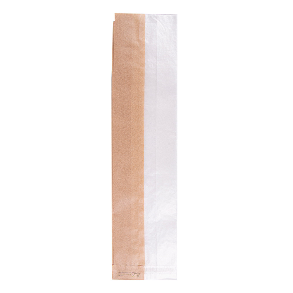 231.17-SACCHETTI PER SANDWICHES CON FINESTRA ECO 'JUST PAPER' LONG 40 G/M2 9+5,5x38 CM NATURALE PERGAMANA ANTIGRASSI (250 u.)