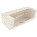 256.13-SCATOLE PER PASTICCERIA CON FINESTRA 'THEPACK' DECO  26x11x8 CM BIANCO CARTONE NANO-MICRO + OPP (50 u.)