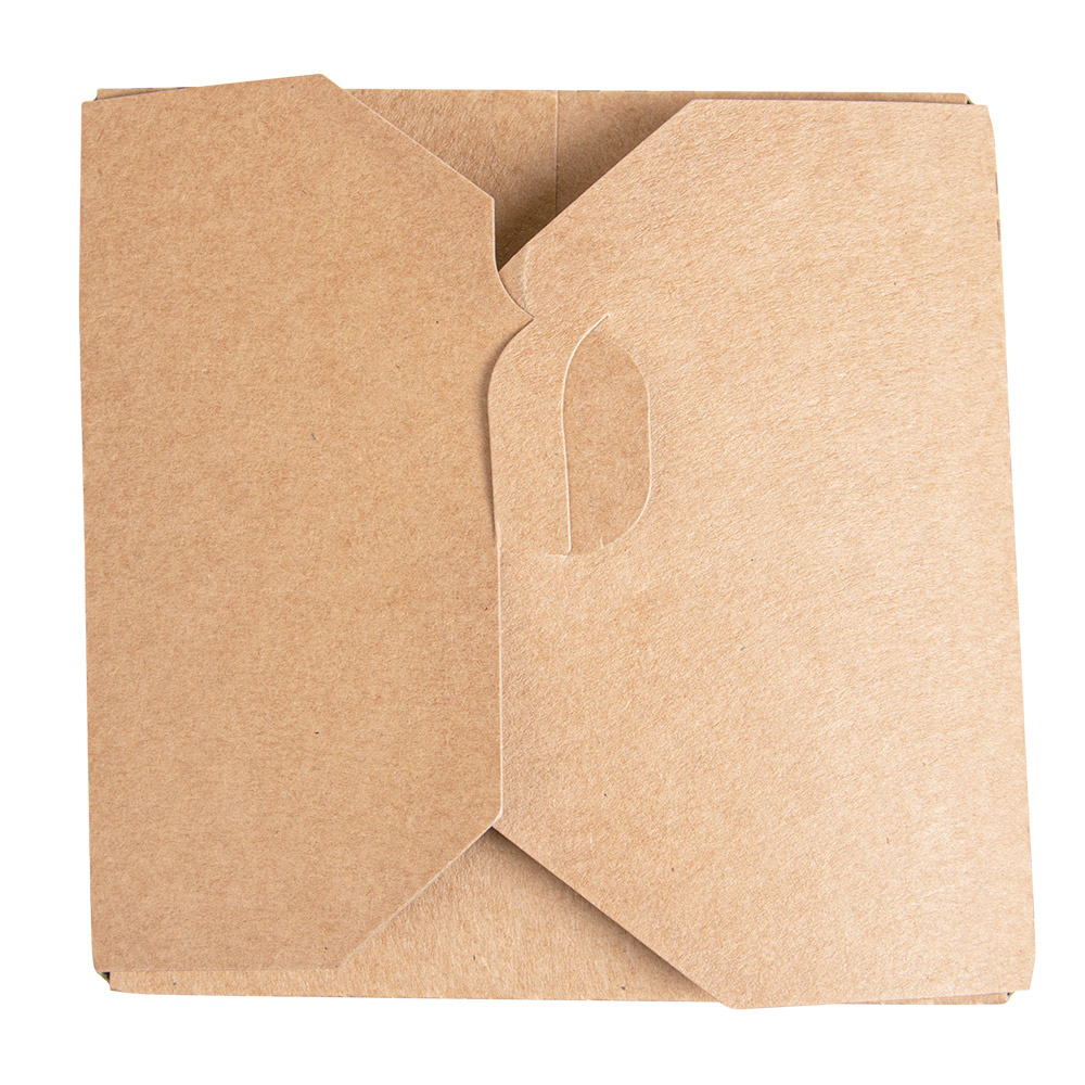 256.85-RICIPIENTI INSALATA 1000 ML 275 + 25 PE G/M2 Ø12,3x8,5 CM NATURALE KRAFT (50 u.)