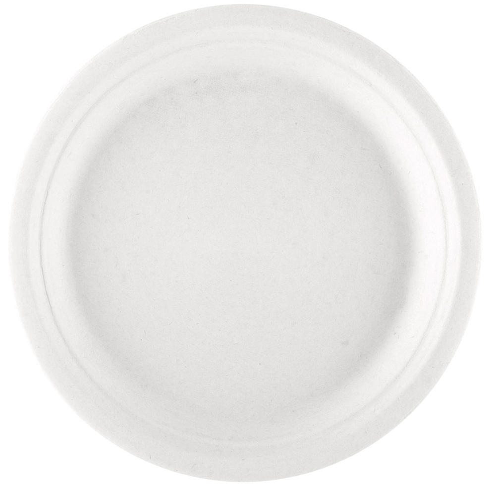 125.18-PIATTI 'BIONIC'  Ø 23x2 CM BIANCO BAGASSA (50 u.)