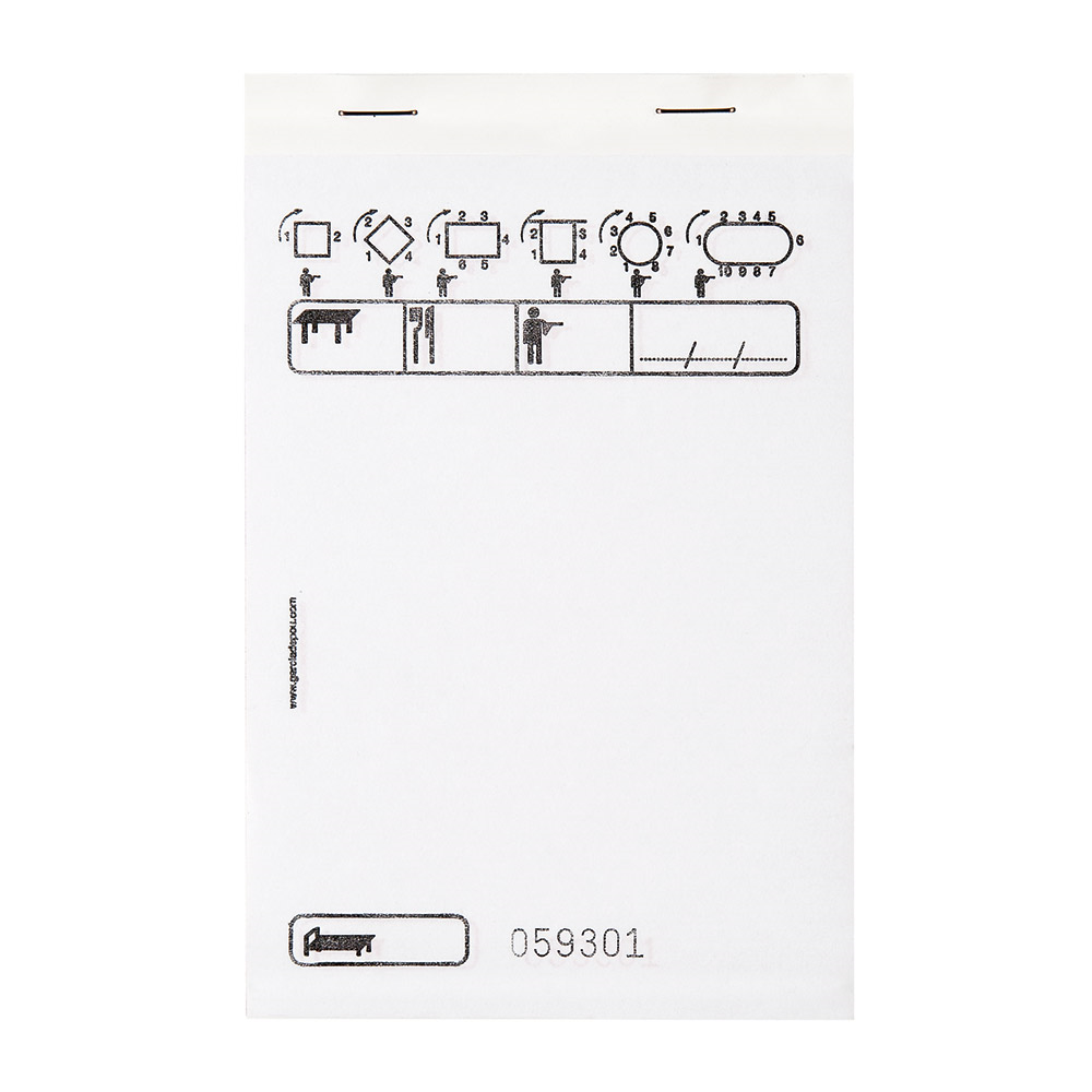 177.87-BLOCCHI COMANDA DUPLICATI 50x2 FOGLI   10x15 CM BIANCO AUTOCOPIANTE (10 u.)