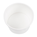 226.45-CONTENITORI CON COPERCHI 240 ML - 8 oz 300 + 18 PE G/M2 Ø9/7,5x6 CM BIANCO CARTONE (25 u.)