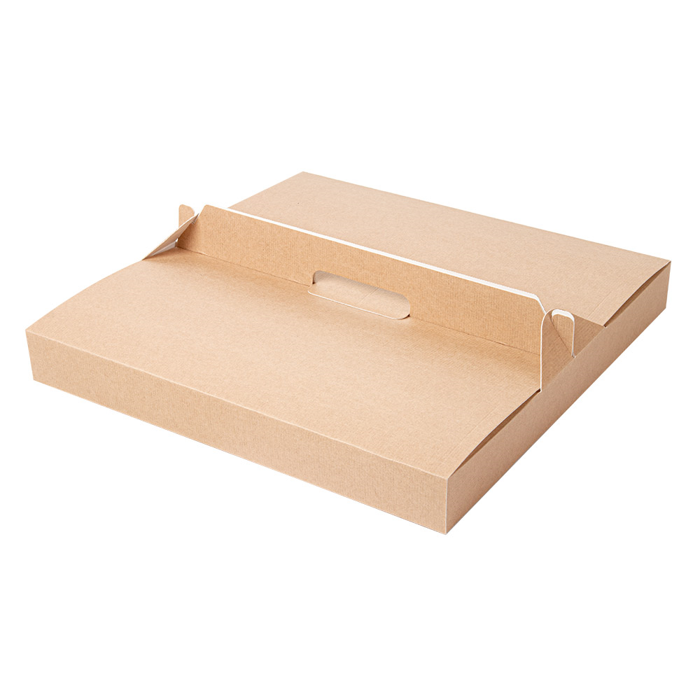 253.25-SCATOLA CON MANIGLIA   32x32x3,8 CM NATURALE CARTONE A MICROCANALI (100 u.)