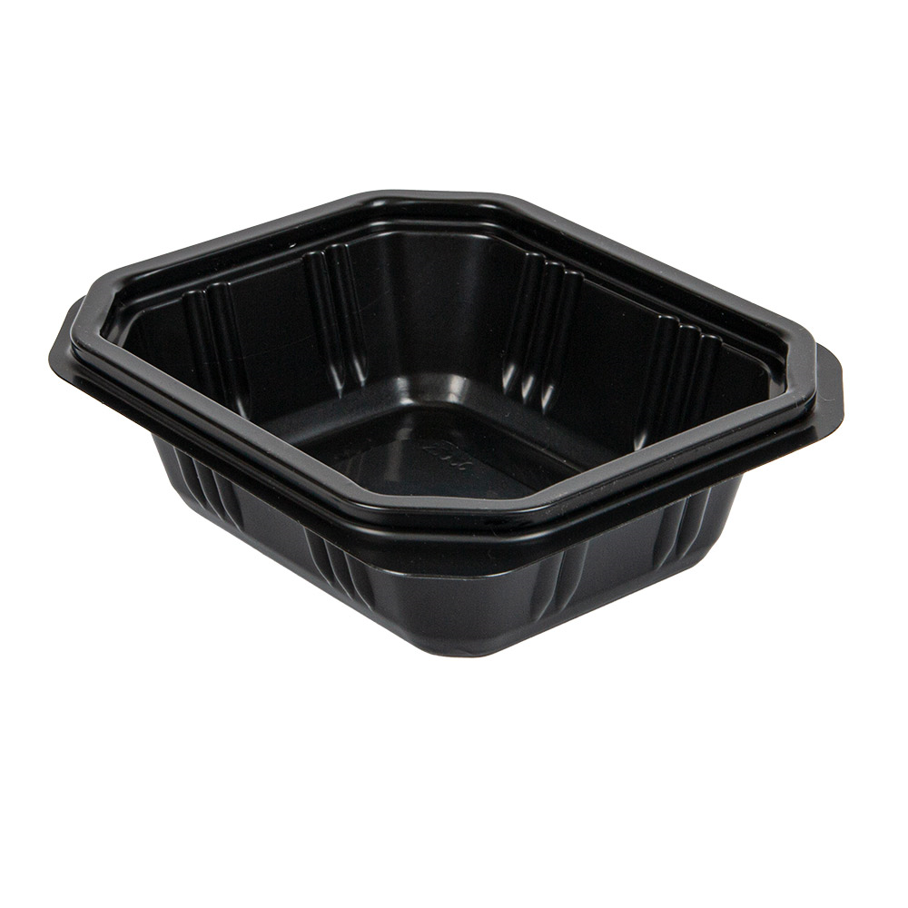 262.62-RECIPIENTI 250 ML 13,9x11,8x4 CM NERO PP (50 u.)