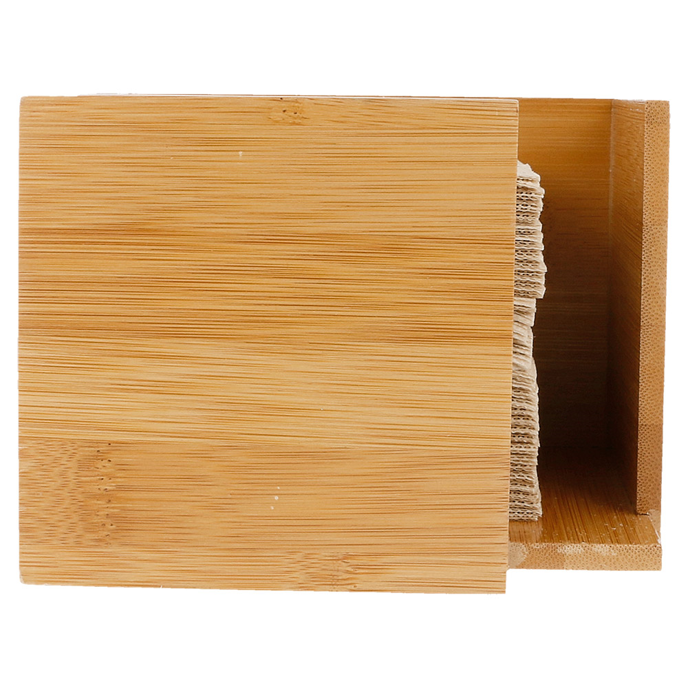 210.39-DISPENSER TOVAGLIOLI 'BAMBOO'  13,5x13,5x10 CM NATURALE BAMBÙ