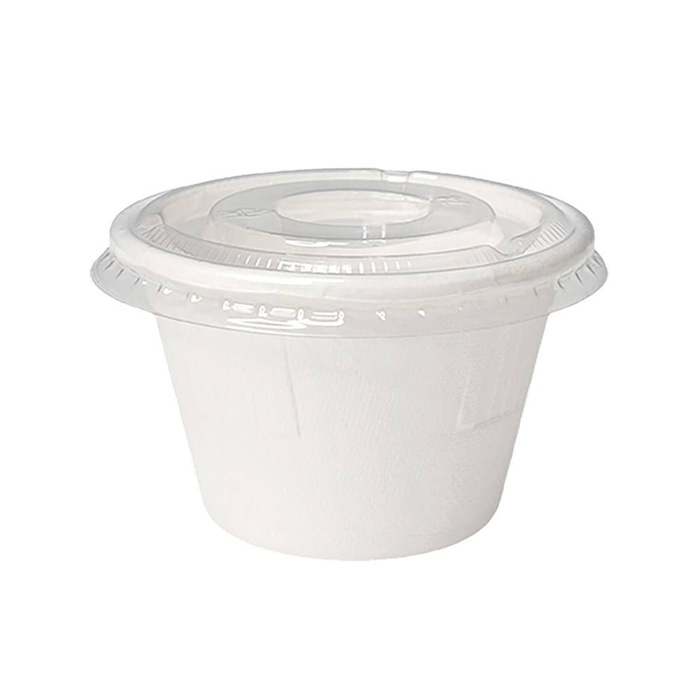 280.15-MINI TERRINE + COPERCHI 'BIONIC' 120 ML Ø7,4x5,1+0,7 CM BIANCO BAGASSA (50 u.)