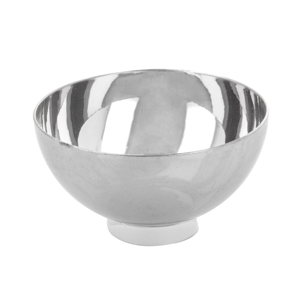 157.26-CONTENITORI APERITIVO CIOTOLA  72 ML Ø 6,7x3,5 CM ARGENTO PS (50 u.)