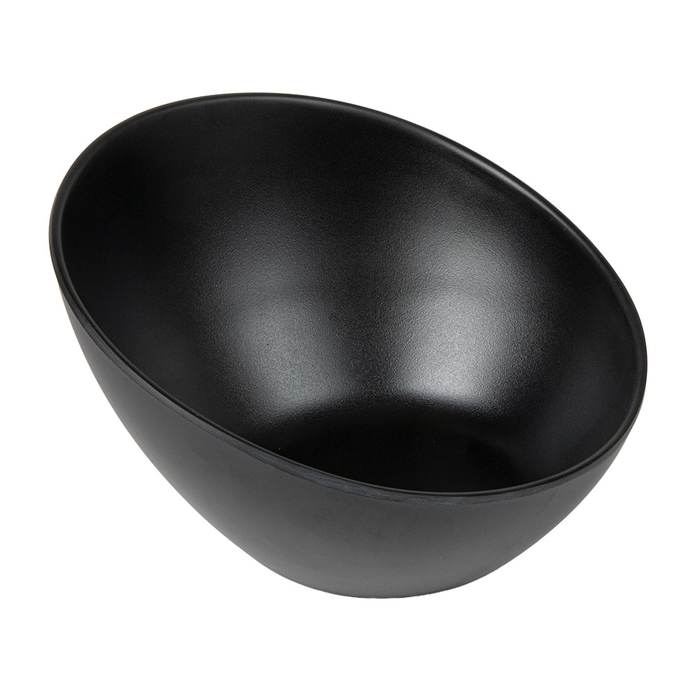 262.13-CIOTOLE IRREGOLARE ASAMI WARE  Ø 16x10,4 CM NERO MELAMINA (1 u.)