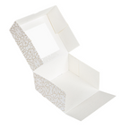 256.91-SCATOLE PER PASTICCERIA CON FINESTRA 'THEPACK' DECO  16x16x8 CM BIANCO CARTONE NANO-MICRO + OPP (50 u.)