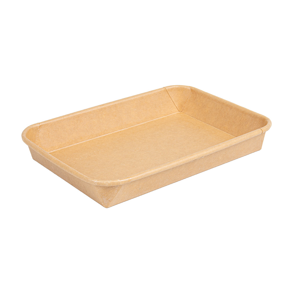 268.88-RECIPIENTI PER "SUSHI"  20PE + 280 +16PE G/M2 18,5x12,9x2,4 CM NATURALE KRAFT (50 u.)