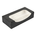 252.25-CONTENITORI SUSHI+FINESTRA 'THEPACK'  19,7x9x4,5 CM NERO CARTONE NANO-MICRO + OPP (50 u.)