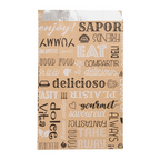 265.90-SACHETTI ANTIGRASSO PER BURGUER PAROLE 40+20 G/M2 14+7x22 CM MARRONE KRAFT + ALLUMINIO (500 u.)