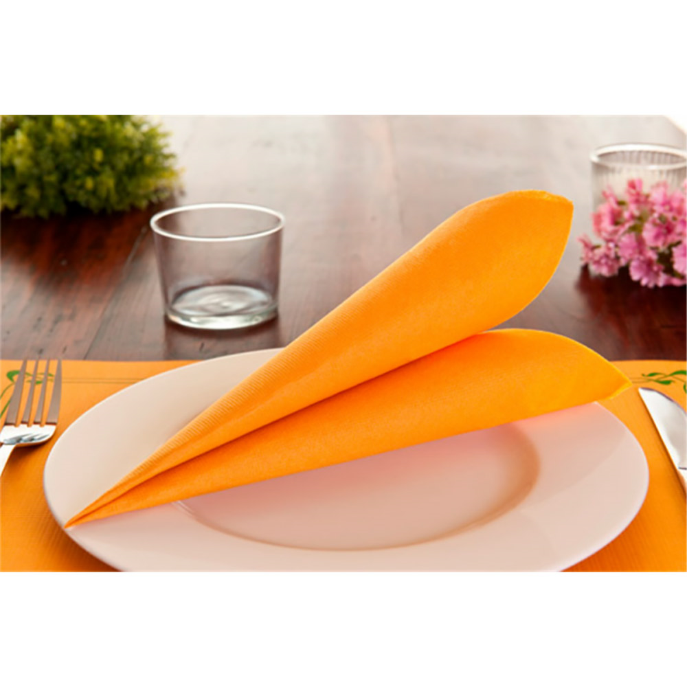 131.98-TOVAGLIOGI ECOLABEL 'DOUBLE POINT' 18 G/M2 39x39 CM ARANCIO CHIARO TISSUE (50 u.)