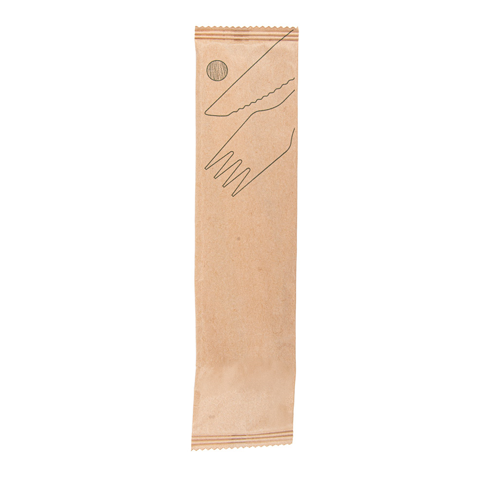 250.65-SET 2/1 FORCHETTA, COLTELLO 'WOOD' MAKAN  16 CM NATURALE LEGNO (100 u.)