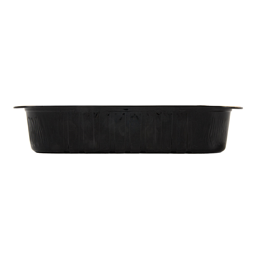 267.84-CONTENITORI LACCATI  1112 ML 23,2x14,4x4,7 CM NERO/ORO ALLUMINIO (50 u.)