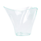 170.77-CONTENITORI APERITIVO TRIANGOLO  100 ML 7,7x7,4x6,3 CM VERDE ACQUA PS (24 u.)