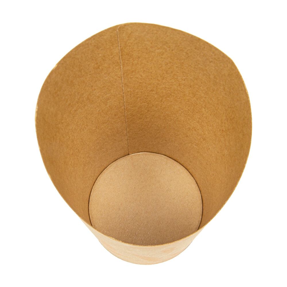 281.43-BICCHIERE PER FRITTI APERTO 'FEEL GREEN' 9 OZ - 270 ML 250 + 20PE G/M2 Ø7x11,5 CM MARRONE CARTONE (100 u.)