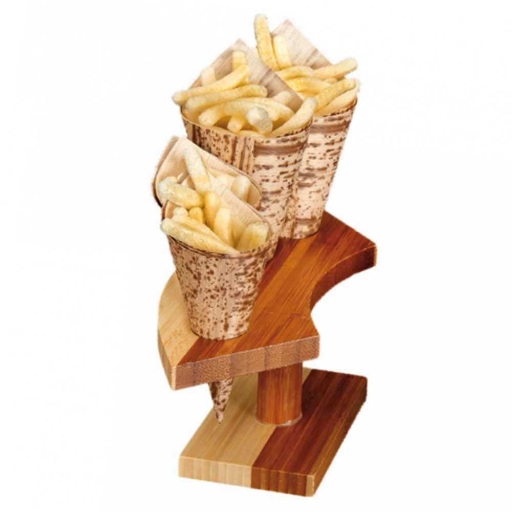156.55-PORTACONI, 4 POSTI 'BAMBOO'  26x10,5x9 CM NATURALE BAMBÙ