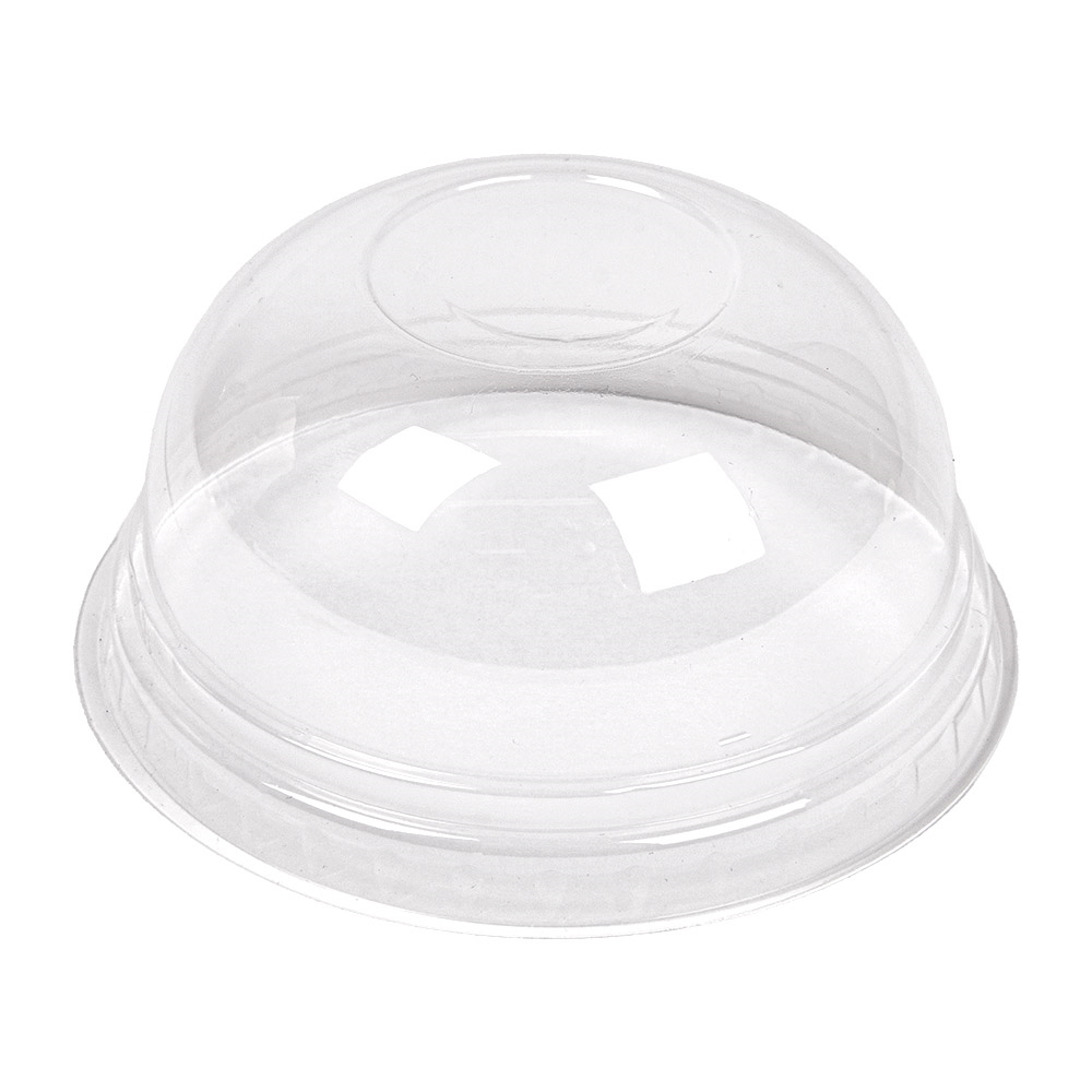 231.38-COPERCHI A CUPOLA A SENZA FORO PER 224.01   Ø 8,5x4,2 CM TRASPARENTE PLA (50 u.)