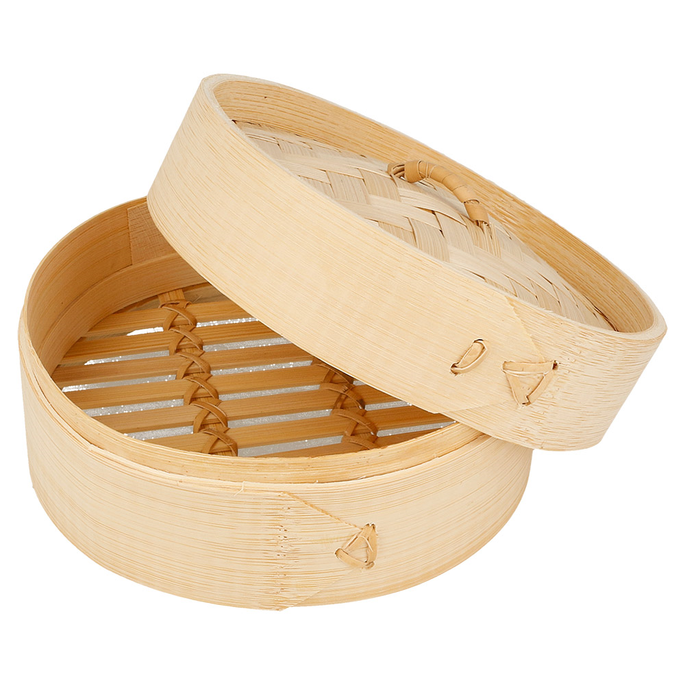 144.36-CONTENITORI MINI DIM-SUM 'BAMBOO'  Ø 15x8 CM NATURALE BAMBÙ
