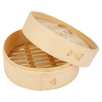 144.36-CONTENITORI MINI DIM-SUM 'BAMBOO'  Ø 15x8 CM NATURALE BAMBÙ
